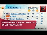 Río 2016: Estados Unidos sigue a la cabeza en el medallero