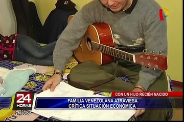 Pareja venezolana atraviesa crítica situación económica en el Perú
