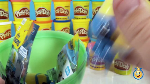 Y grandes despreciable huevo gigante héroe yo esbirro jugar Bob Esponja sorpresa juguete con Doh 6 minecraft