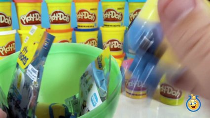 Y grandes despreciable huevo gigante héroe yo esbirro jugar Bob Esponja sorpresa juguete con Doh 6 minecraft