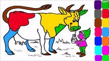 Enfants les couleurs coloration couleurs vache pour de enfants Apprendre le le le le la avec Page |