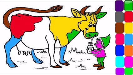 Enfants les couleurs coloration couleurs vache pour de enfants Apprendre le le le le la avec Page |