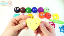 Learn Colors Pop Up Toy Play Doh Smiley Face Pig Lollipop Candy Molds Creative Fun for Kid