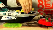 Bateau patrouille constructeur de bateaux de police Lego 60129 lego examen de la police de carton