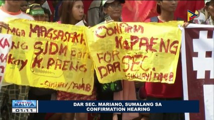 DAR Sec. Mariano, sumalang sa confirmation hearing