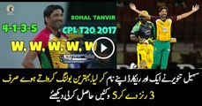 Sohail Tanvir Magical Bowling - 5 Wickets 3 Runs 4 Overs vs Barbados Tridents