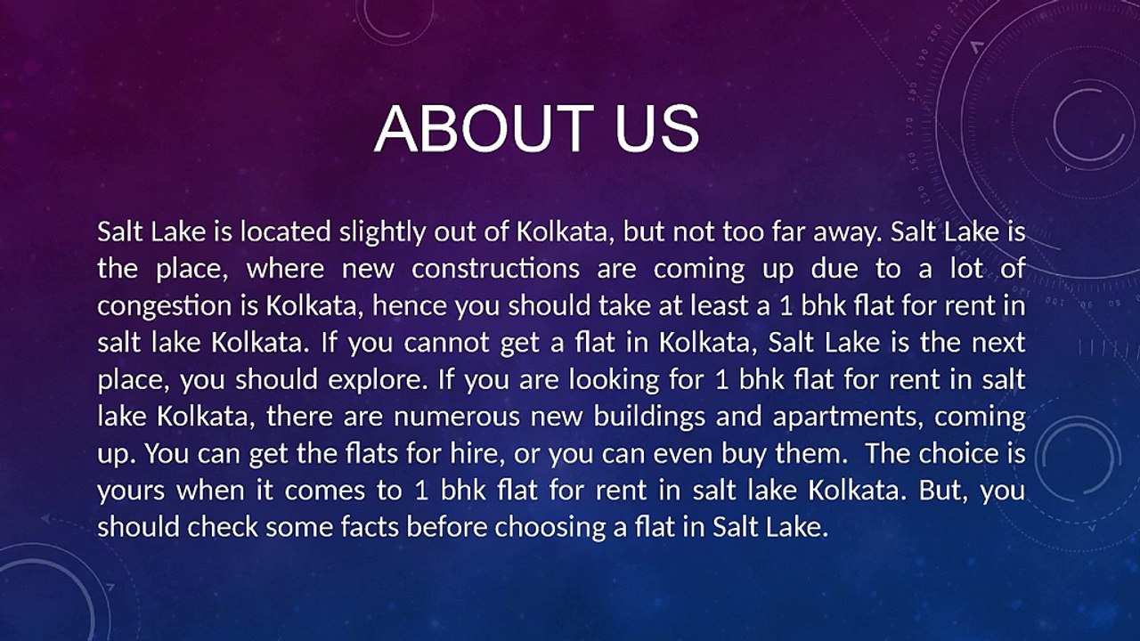 Flat For Rent And Sale in Salt Lake At Prime Locations-Aug-17