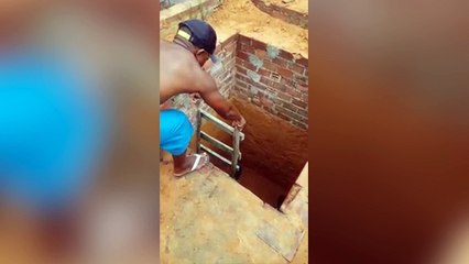 Un homme tente de sauver un chat !