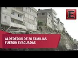 Peligran viviendas en Naucalpan por deslave de cerro