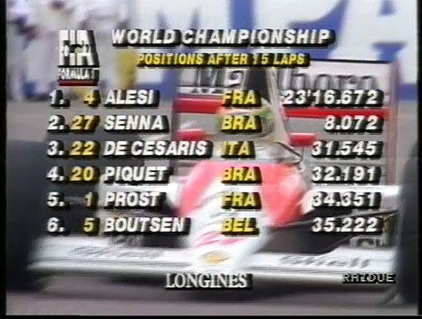 Gran Premio degli Stati Uniti 1990: Intervista a Franco Rizzo e sorpassi di N. Piquet e Prost a De Cesaris