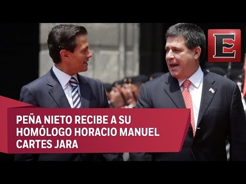 Firma de convenios entre México y Paraguay en Palacio Nacional