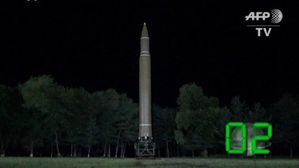 Corée du Nord: images du tir de missile du 29 août