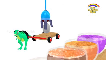 Learn Colors With T-Rex Dinosaur Surprise Eggs For Kids - Learning Colors For Kids