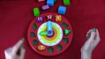 Number Clock - Lets Count and Learn Shapes, Colors and Numbers with Melissa and Doug Wood