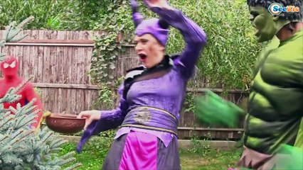 FROZEN ELSA VAMPIRE ATTACK! w/ Spiderman vs Joker Maleficent Bad Baby! Superheroes IRL