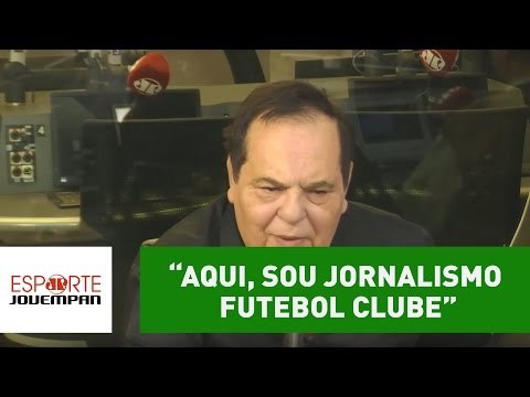 Aqui, sou Jornalismo Futebol Clube , brinca Avallone