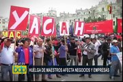 Centro Histórico de Lima: negocios se ven perjudicados por huelga de maestros