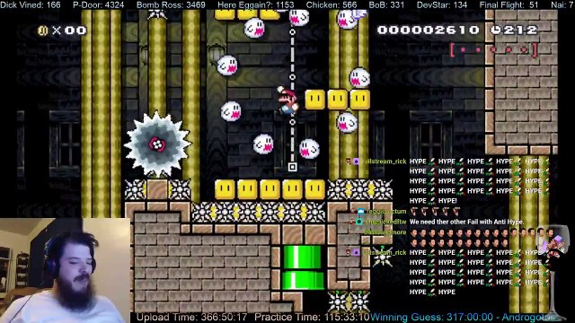 Sa réaction quand il termine le jeu après 380 tentatives...