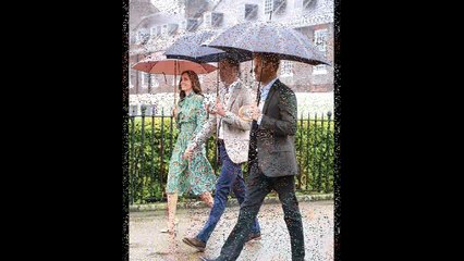 Kate joins William and Harry to pay tribute to Princess Diana at Kensington Palace garden