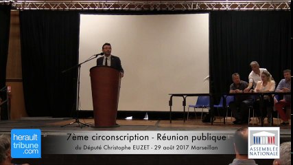 7ème circonscription - Réunion publique du Député Christophe EUZET - 29 août 2017 Marseillan
