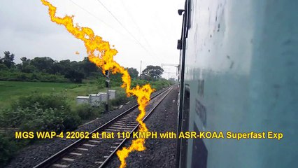 MGS WAP-4 # 22062 - ASR- KOAA Superfast Express skips Panagarh