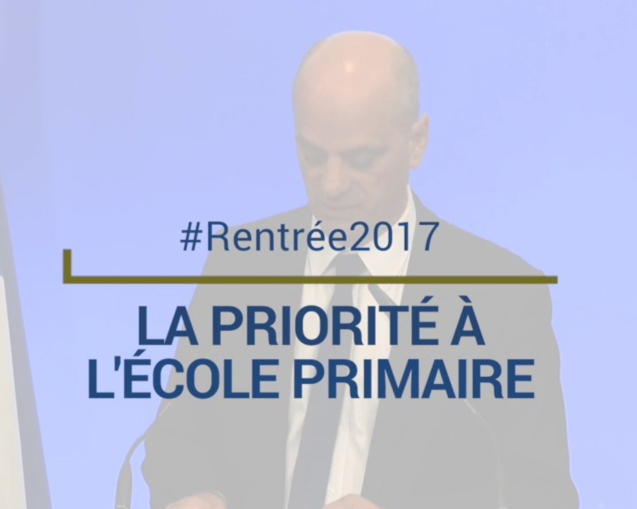La priorité à l'école primaire