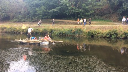 Le retour des aventuriers du Blavet en radeau