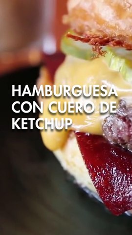 Hamburguesa con cuero de KETCHUP