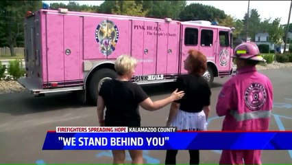 'Pink Heals' Fireman Spreads Hope to Cancer Survivor, Widow of Fallen Fire Chief