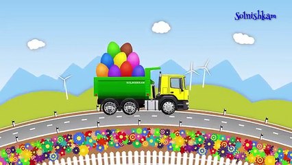 Мультики про машинки Учим фрукты Яйца с сюрпризом Грузовичок Trucks Сборник мультфильмов