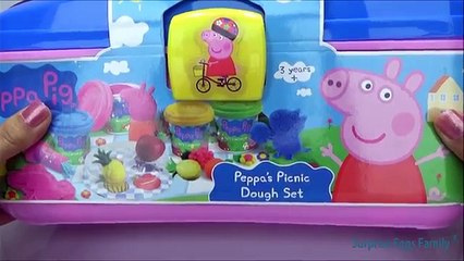 Peppa Pig Picnic Play Dough Activity Case Using PlayDoh Mummy Pig