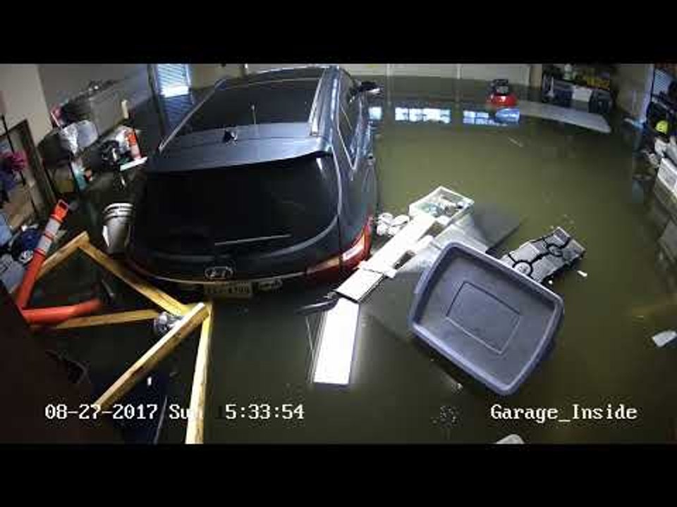 Timelapse Shows Houston Garage Flooding During Hurricane Harvey