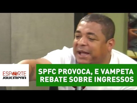São Paulo provoca, e Vampeta rebate posts sobre ingressos