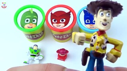 Descargar video: Des œufs amusement amusement masques ouverture pâte à modeler jouets avec disney pj surprise catboy gekko owlette ckn