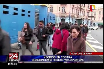 Plaza Dos de Mayo: baños serán reemplazados por ciclovías