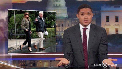 Trevor Noah Defends Melania Trump's Hurricane Stilettos | THR News