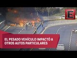 Explota pipa de gas en la autopista México-Cuernavaca