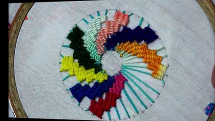 Hand Embroidery: Hand Stitch: Wheel Shape