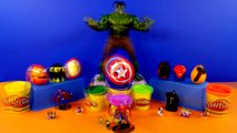 Play Doh Superhero Surprise Eggs The Avengers Iron Man Captain America Hulk Superman Power