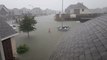 Residents of Flooded Baytown, Texas, Evacuated on Boats