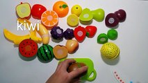 Learning|Learn names of fruits and vegetables efficiently with toy velcro cutting fruits
