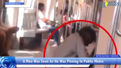 Disgusting! Man caught peeing inside Delhi Metro and No One Objecting