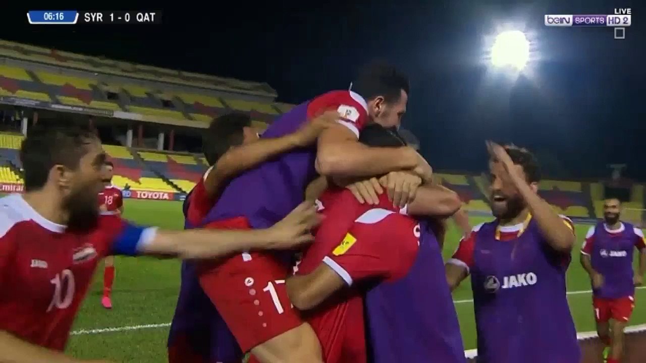 اهداف مباراة سوريا وقطر 3-1 {هدفين عمر خريبين} تصفيات كاس العالم 2018 اسيا {HD} - YouTube