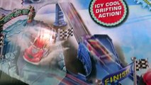 Disney Pixar Cars Ice Racers Snow Drift Track set, Off Road Mater, Chick Hick Pack