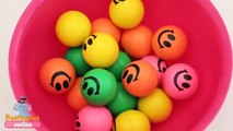 Aprender colores con sonriente cara caucho bolas divertido aprendizaje concurso por Niños Mundo