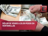 Dólar llega a los 20 pesos en bancos