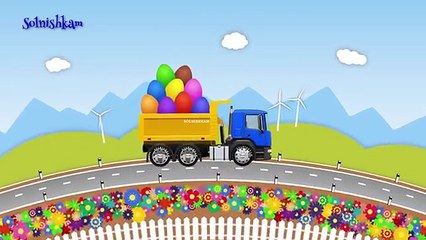 Мультики про машинки Учим фрукты Яйца с сюрпризом Грузовичок Trucks Сборник мультфильмов