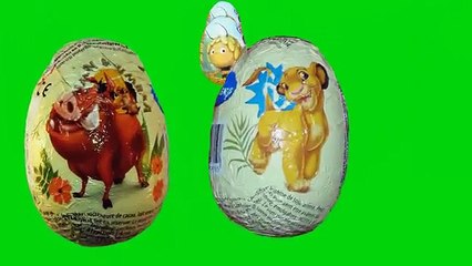 Surprise eggs Kinder Surprise Maya The Bee Lion King Disney Surprise Eggs my video animati