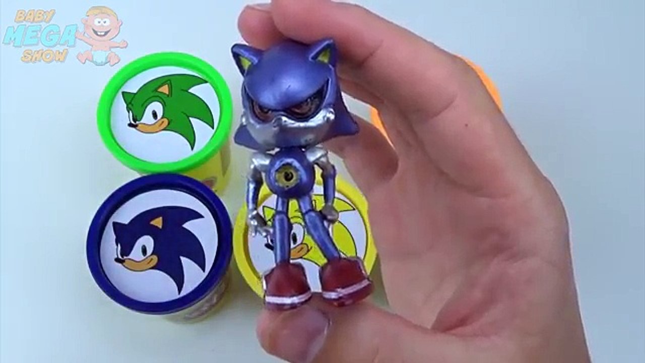 Arcilla colección colores colores tazas Aprender perdió jugar sorpresa juguetes Mundo Sonic doh sonic