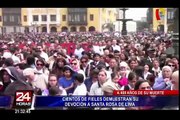 Cientos de fieles homenajearon a Santa Rosa de Lima en La Plaza de Armas